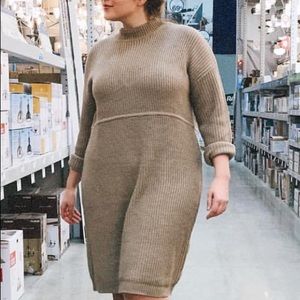 ASOS grey sweater dress plus size 14